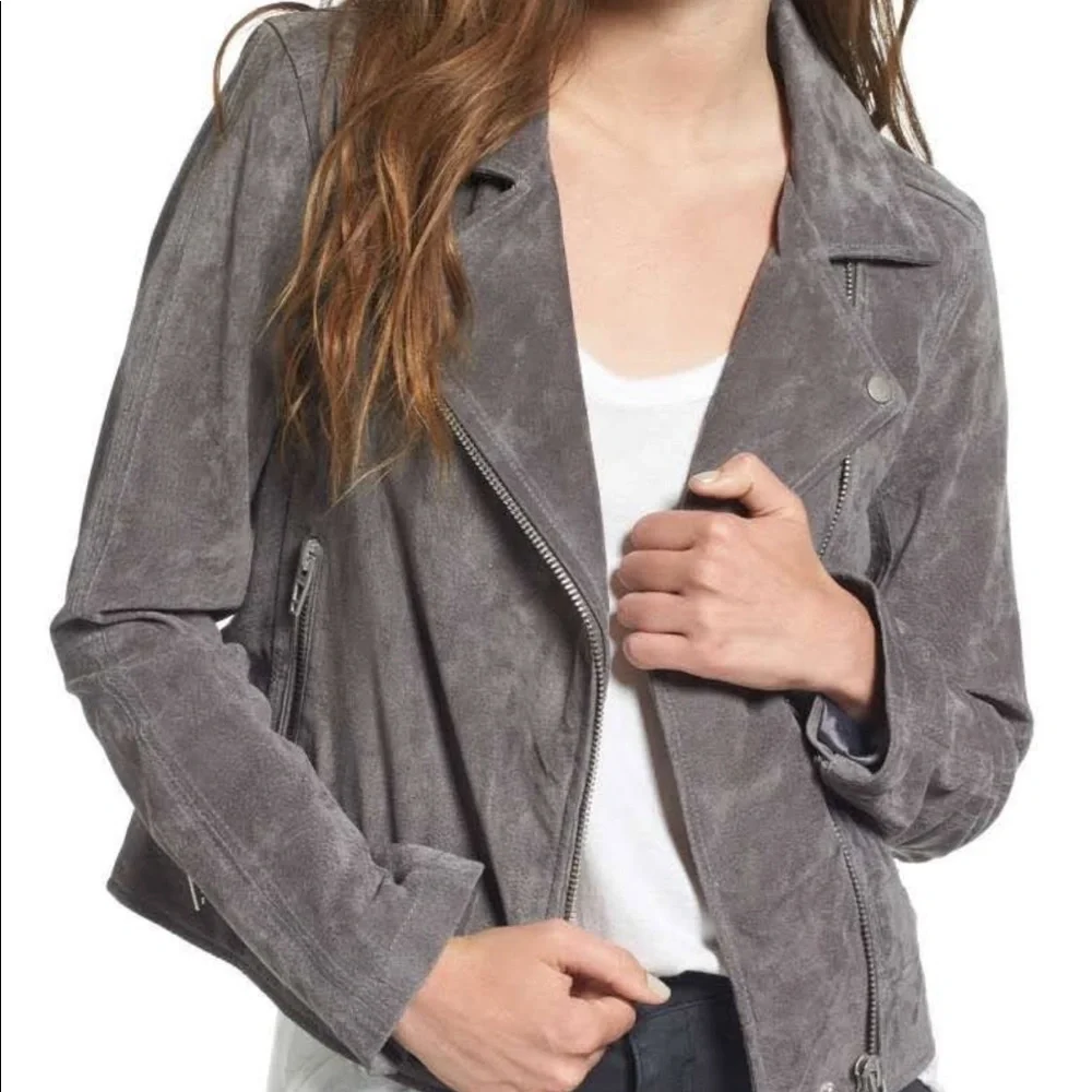 BLANKNYC Silver Screen Suede Moto Jacket - Picture 11 of 13